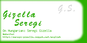 gizella seregi business card